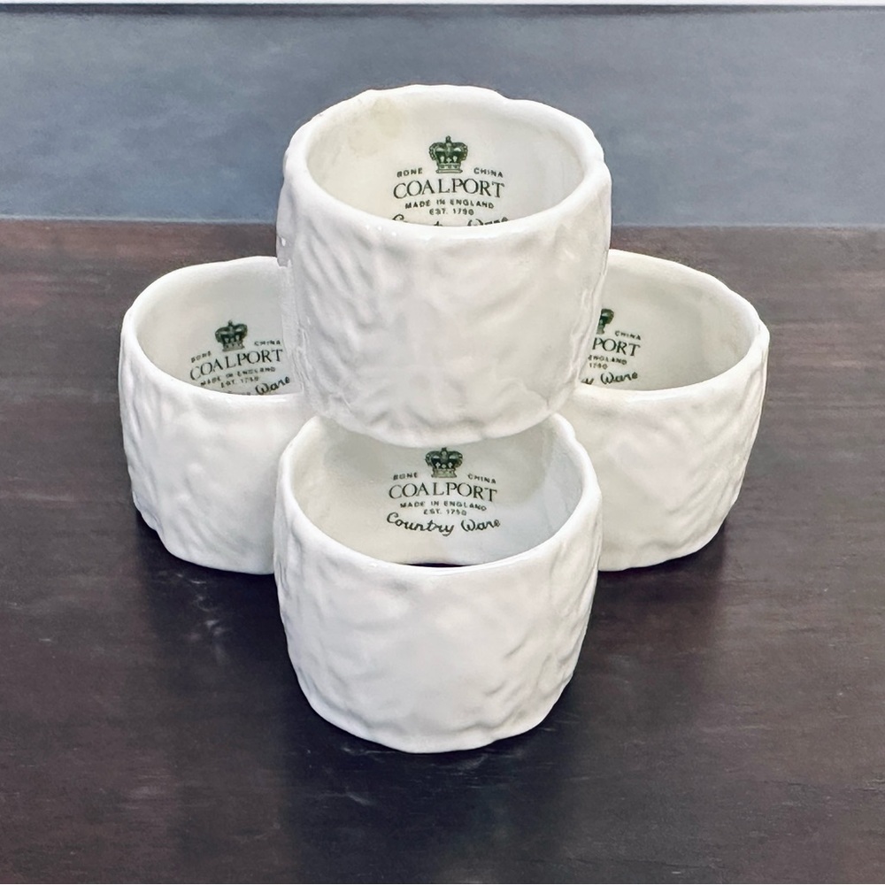 NWOT 4 Coalport Countryware Napkin Rings Discontinued